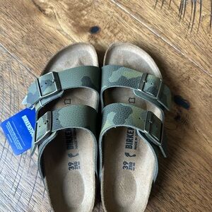 Birkenstock Green Camo Arizona Double-Strap Sandals